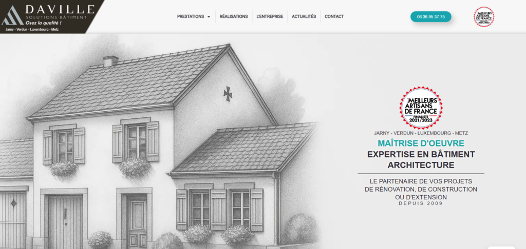 Site vitrine Daville Solutions Bâtiment