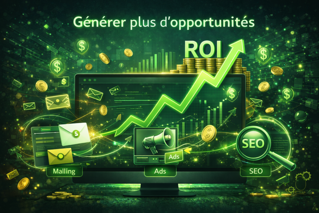 Générer des leads marketing grâce au SEO, au mailing et à la publicité Ads